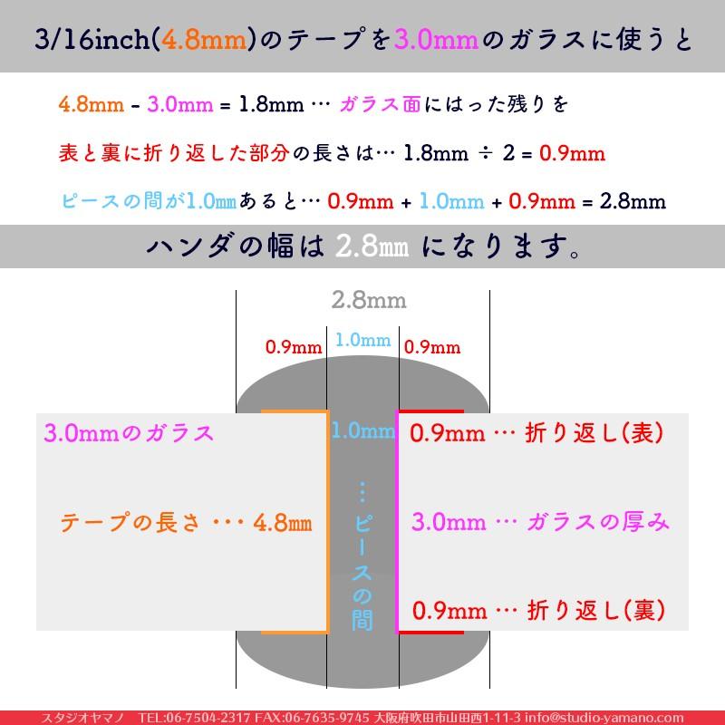 ステンドグラス 材料 カッパーテープ_エドコ_幅：3/16inch(4.8mm