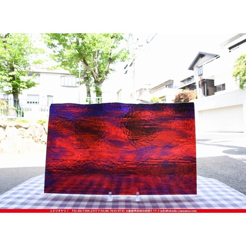 ステンドグラス 材料 ガラス  ブルザイ_BU-2328-0000_719202100006_BU_E_基本サイズ：25cm×21cm_写真の1/2が基本サイズ  :719202100006:ステンドグラスのスタジオヤマノ - 通販 - Yahoo!ショッピング