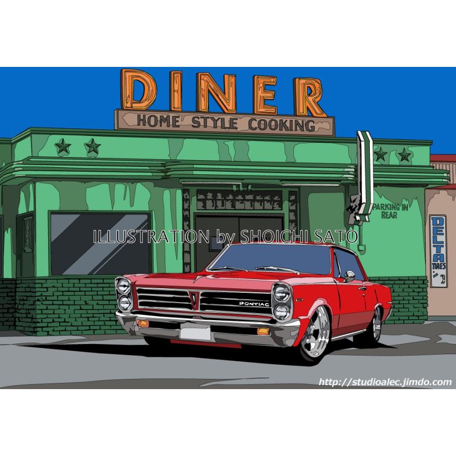 American Diner イラスト版画作品 Cim Studio Alec 通販 Yahoo ショッピング