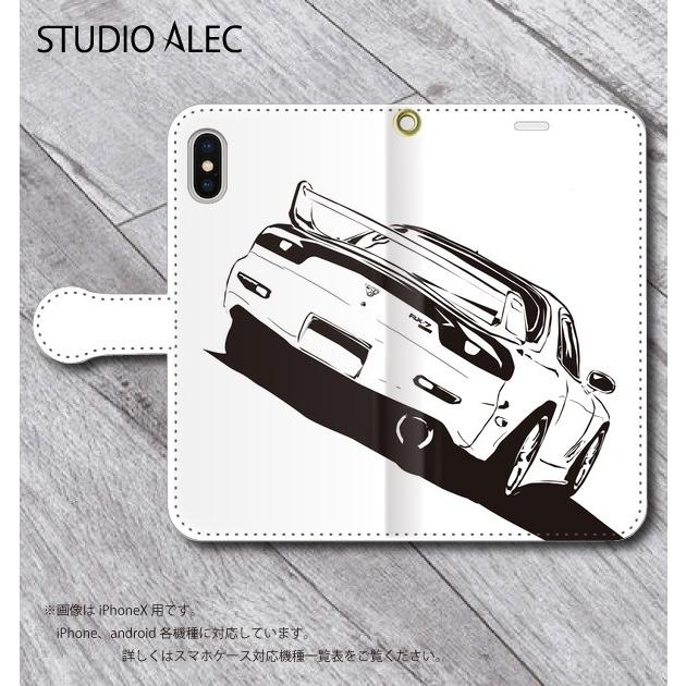 マツダ Fd3s Rx 7 線画 のイラスト 手帳型スマホケース Iphone Android各機種対応 10色バリエーション Madi Studio Alec 通販 Yahoo ショッピング