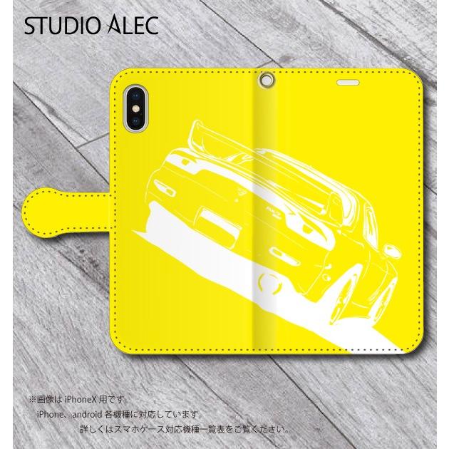 マツダ Fd3s Rx 7 線画 のイラスト 手帳型スマホケース Iphone Android各機種対応 10色バリエーション Madi Studio Alec 通販 Yahoo ショッピング