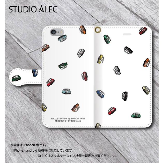 ミニクーパー リア Pop調 クルマのイラスト 手帳型スマホケース Iphone Android各機種対応 10色バリエーション Midi Studio Alec 通販 Yahoo ショッピング