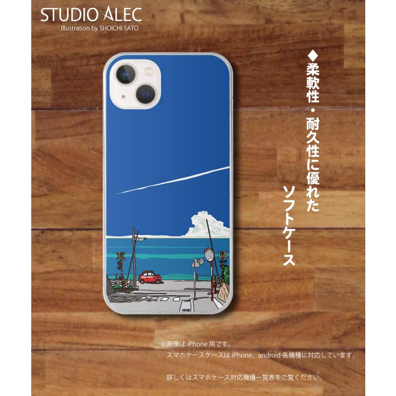 湘南イラスト ソフトケース型iphone用スマホケース 鎌倉高校前踏切を通過するフィアット500 いつかの海岸線 Shsc Studio Alec 通販 Yahoo ショッピング