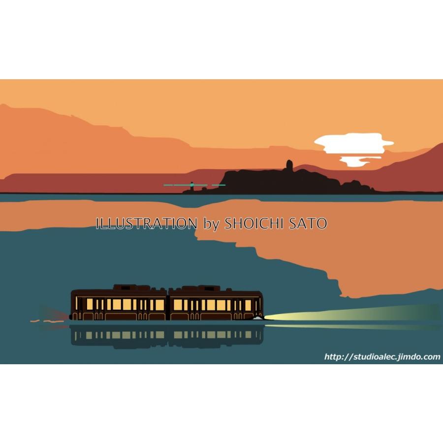 追憶 湘南イラスト版画作品 Shs Studio Alec 通販 Yahoo ショッピング