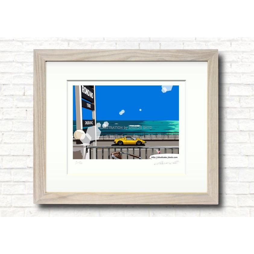 Good afternoon sea」 湘南イラスト版画作品 : STUDIO ALEC