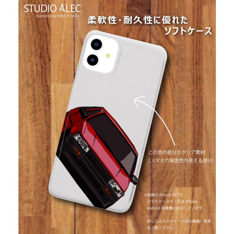 トヨタ AE86レビンのイラスト ソフトケース型スマホケース
