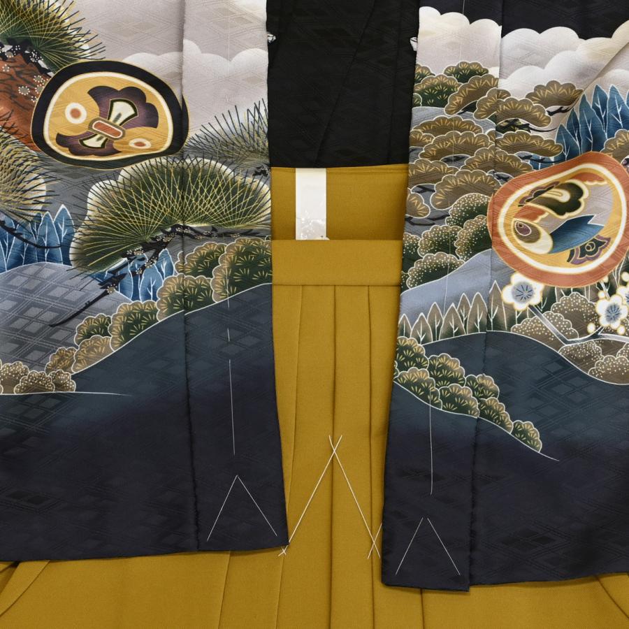 【激安】【在庫処分品】男児AS袴セット/03-683BN/(BN2500)/三ツ身/子供/ちびっこ/着物/長襦袢/羽織/七五三着物セット/3歳/和服/ |  | 01