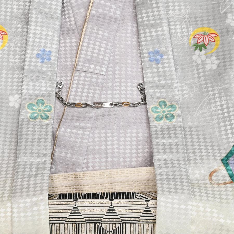 【激安】【在庫処分品】男児AS袴セット/ひさかたろまん/03-710BN/三ツ身/ブランド/子供/ちびっこ/着物/長襦袢/羽織/七五三着物セット/3歳/和服/兜/グレー/ |  | 01