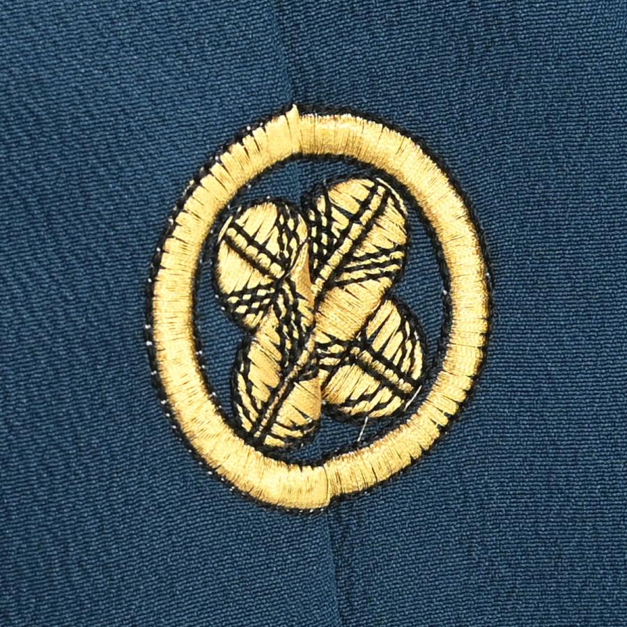 【在庫処分品】男児AS袴セット/おりびと/05-700BN/ブランド/子供/ちびっこ/着物/長襦袢/羽織/七五三着物セット/5歳/和服/色紋付/ブルー |  | 04