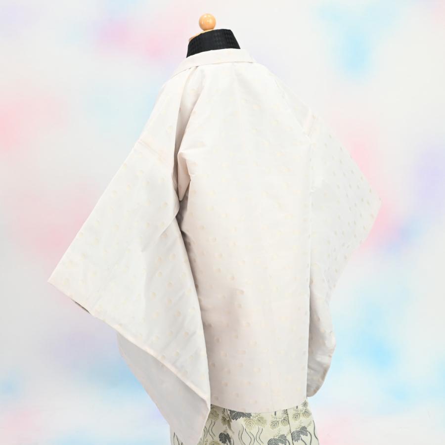 【在庫処分品】男児AS袴セット/おりびと/05-702BN/ブランド/子供/ちびっこ/着物/長襦袢/羽織/七五三着物セット/5歳/和服/水玉/ベージュ |  | 03