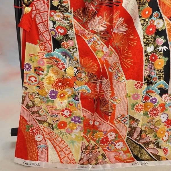 【激安】【在庫処分品】振袖【お仕立て済】プレタ振袖/Girl's Mode×わたなべ麻衣/20-616NK/(NK2000)/十日町/単品/購入/ブランド/正絹/結婚式/成人式/卒業式/赤の画像