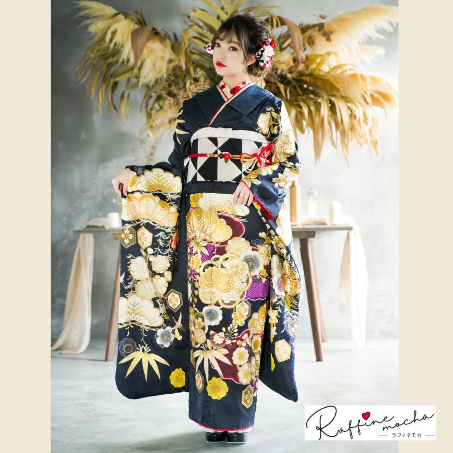 お誂え付き振袖フルセット 購入 振袖 ラフィネモカ ニエロ 葵aoi オーダーメイド ブランド 743rf 結婚式 成人式 卒業式 着物 フルセット 古典 金彩 黒 743rf 2 衣裳館 オンリー遊 通販 Yahoo ショッピング