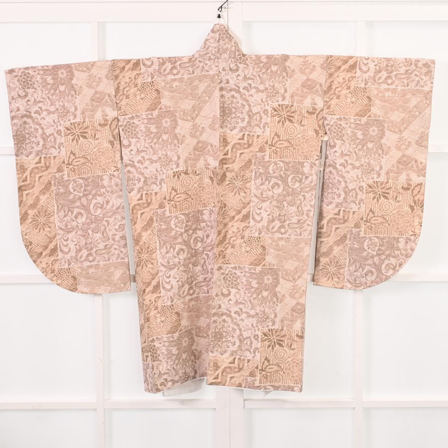 150【新作】袴用二尺袖/着物単品/RM-146/22-472RF/ラフィネモカ/パッチワーク/Lサイズ/小振袖/二尺袖/短丈/ポリエステル |  | 04