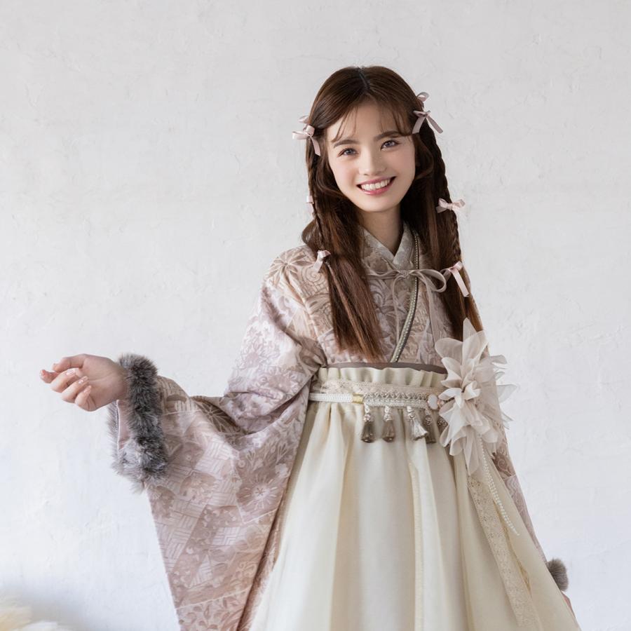 150【新作】袴用二尺袖/着物単品/RM-146/22-472RF/ラフィネモカ/パッチワーク/Lサイズ/小振袖/二尺袖/短丈/ポリエステル |  | 05