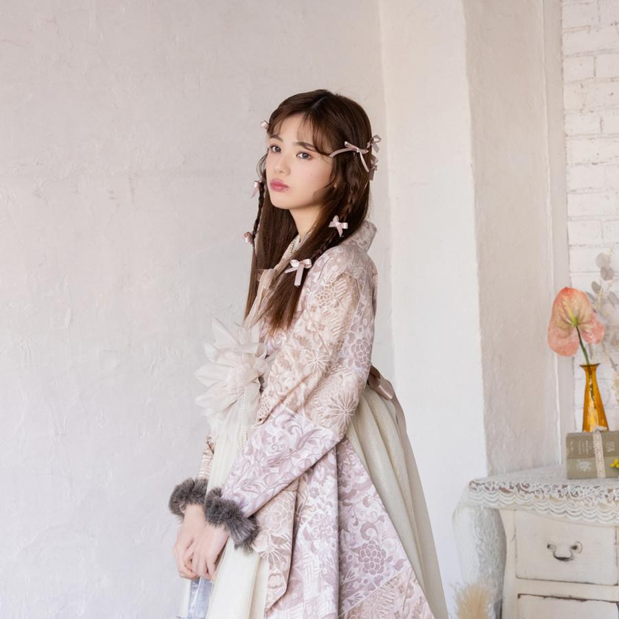 150【新作】袴用二尺袖/着物単品/RM-146/22-472RF/ラフィネモカ/パッチワーク/Lサイズ/小振袖/二尺袖/短丈/ポリエステル |  | 06