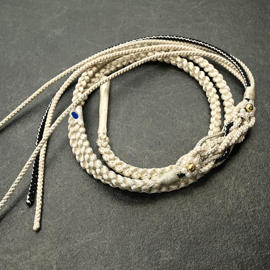 ネ/宇/82RF38070/82RF38020【在庫処分品】帯締め/振袖用帯〆/ラフィネモカ/華パール/正絹/金属糸/二色四本バラ/手組み/丸組/丸打ち/Mサイズ/中国製 |  | 10