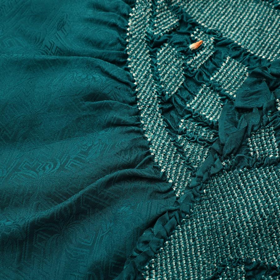 醍/鹿/83RF80040/帯揚げ/柄絞り帯揚/正絹/振袖用/絞り/鹿の子/四ツ巻/赤/青緑 |  | 06