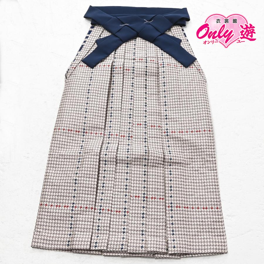 80【在庫処分品】【紐下87cm】女袴/袴単品/ラフィネモカ/千鳥/87-352RF/レディース/謝恩会/卒業式/女子用/はかま/Sサイズ/ベージュ | 