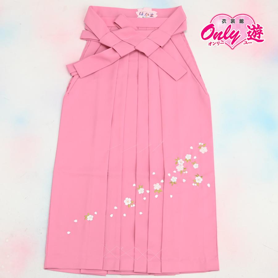 【激安】30【在庫処分品】【紐下91cm】袴単品/91-367BN/斜めライン桜/ピンク/レディース/謝恩会/卒業式/女子用/はかま/M | 