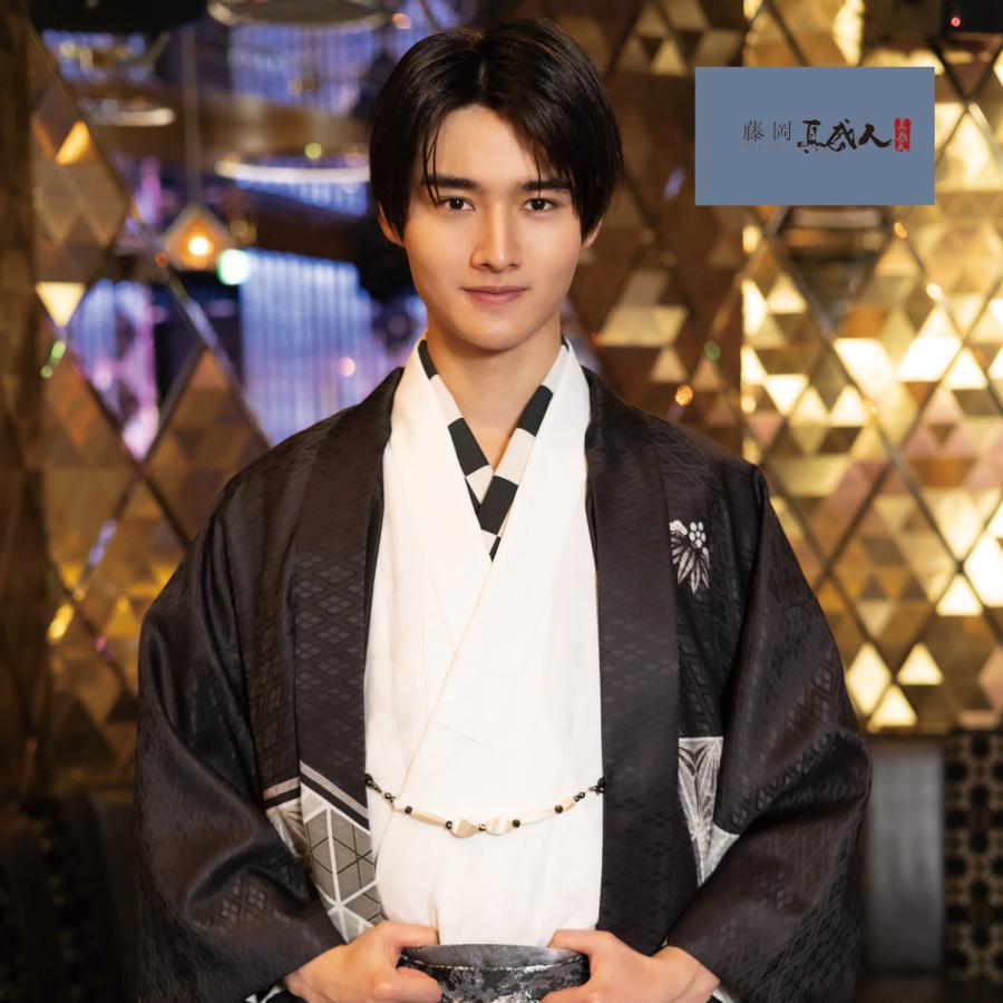 【最新作】メンズ着物・袴セット/藤岡真威人/A-1/購入/成人式/メンズ着物/羽織/袴/袴下93cm |  | 01