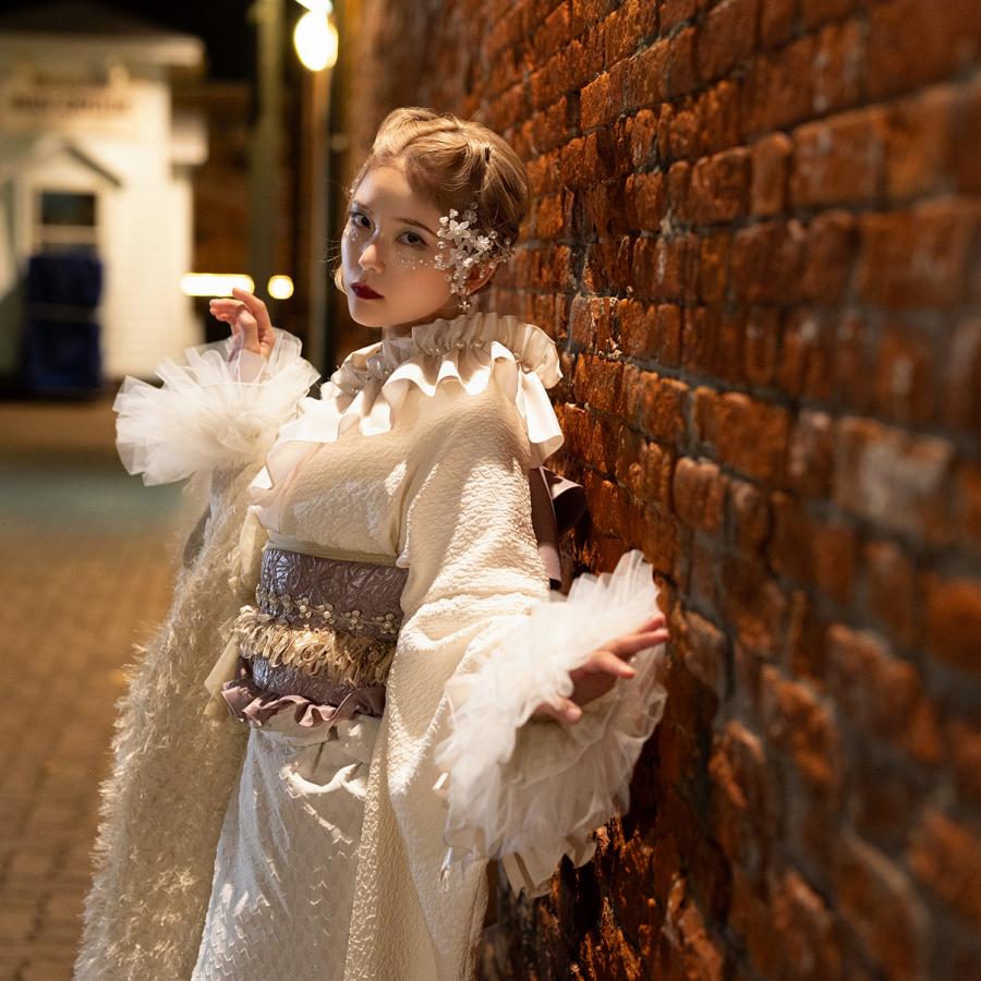 【新作】振袖フルセット/DK-002A/Ryusa rose/リューサローズ/オフ白/振袖/購入/ブランド/成人式/卒業式/結婚式/着物/フルセット |  | 02