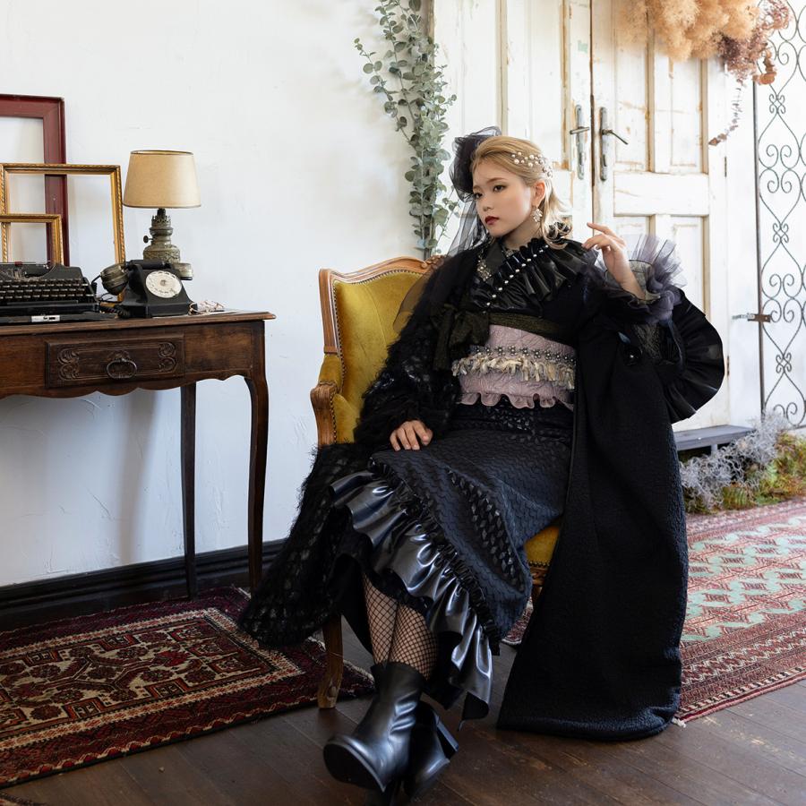 新作】振袖フルセット/DK-002B/Ryusa rose/リューサローズ/ブラック