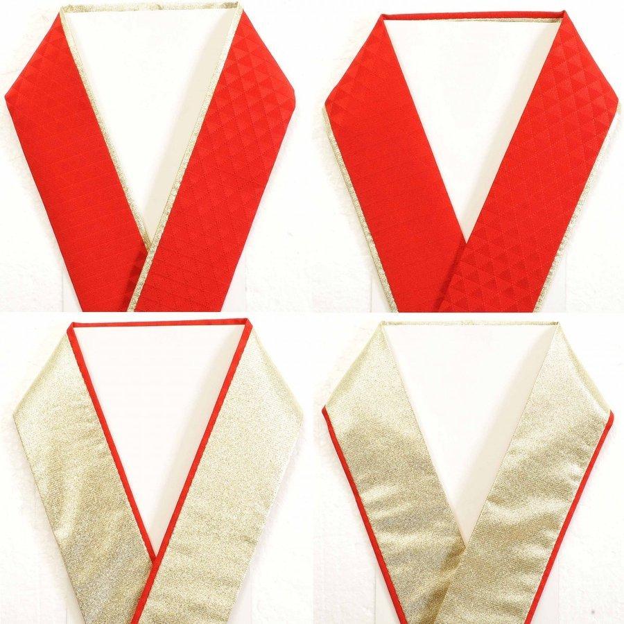 新作 リバーシブル 重ね衿 うろこ 正絹 裏金 4通 振袖 訪問着 色無地 着物 重ね襟 Nb1016 Nb1016 衣裳館 オンリー遊 通販 Yahoo ショッピング