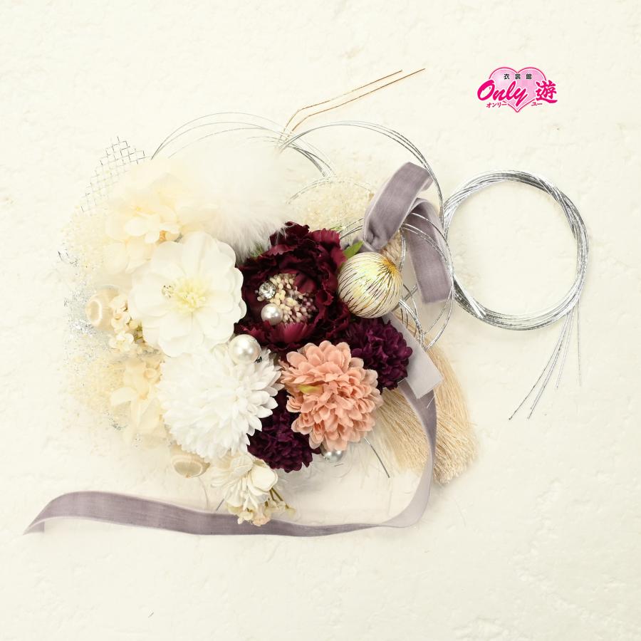 【最新作】髪飾り/オリジナル髪飾り/No210(SI6650)/安い/大きい/可愛い/おしゃれ/振袖/着物/女性用/ピオニー/マム/ベルベットリボン | 