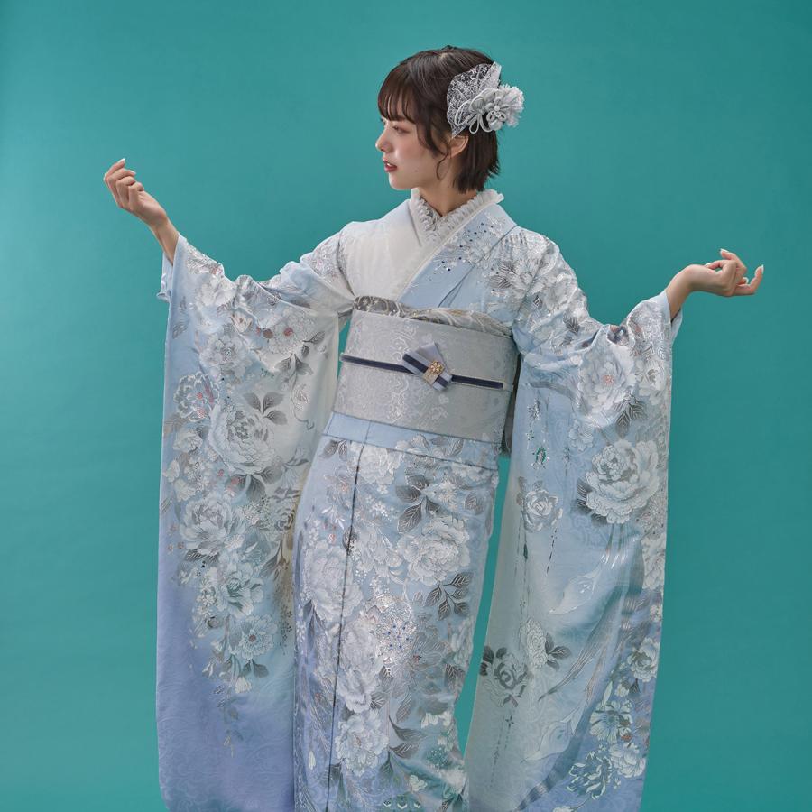 【最新作】お誂え付き振袖フルセット/購入/振袖/ブランド/桂由美/No25005E/オーダーメイド/結婚式/成人式/卒業式/着物/フルセット | YUMI KATSURA | 02