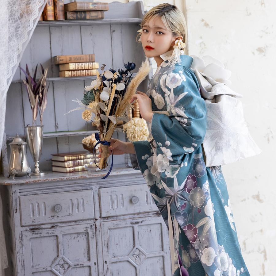 【新作】お誂え付き振袖フルセット/RF-31/ラフィネモカ/グレイシュ/ラグーン/振袖/購入/ブランド/成人式/卒業式/結婚式/着物/フルセット |  | 03