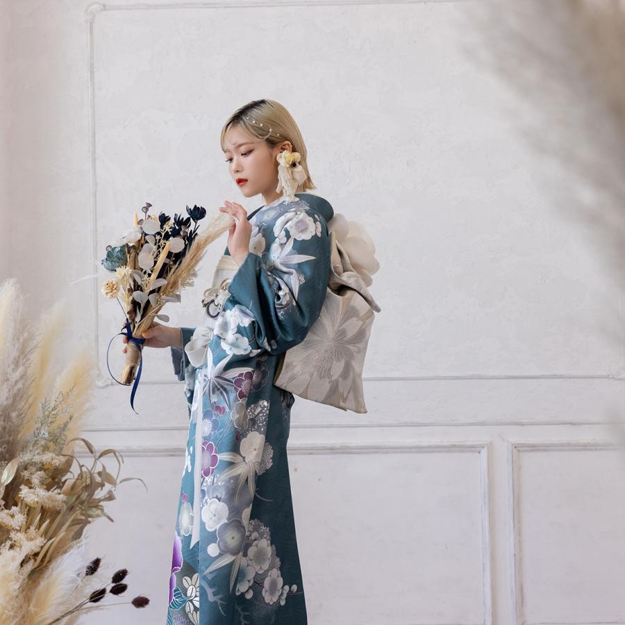 【新作】お誂え付き振袖フルセット/RF-31/ラフィネモカ/グレイシュ/ラグーン/振袖/購入/ブランド/成人式/卒業式/結婚式/着物/フルセット |  | 08