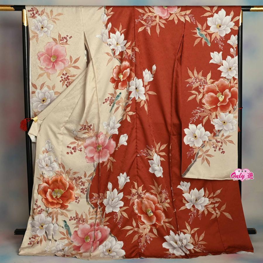 【新作】お誂え付き振袖フルセット/RF-33/ラフィネモカ/オレンジ/ルージュ/振袖/購入/ブランド/成人式/卒業式/結婚式/着物/フルセット |  | 14