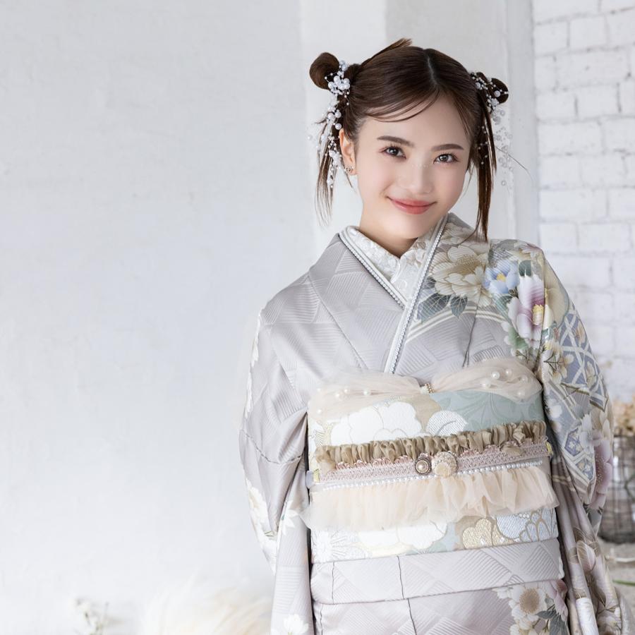 【新作】お誂え付き振袖フルセット/RF-34/ラフィネモカ/トラッド/グレージュ/振袖/購入/ブランド/成人式/卒業式/結婚式/着物/フルセット |  | 05