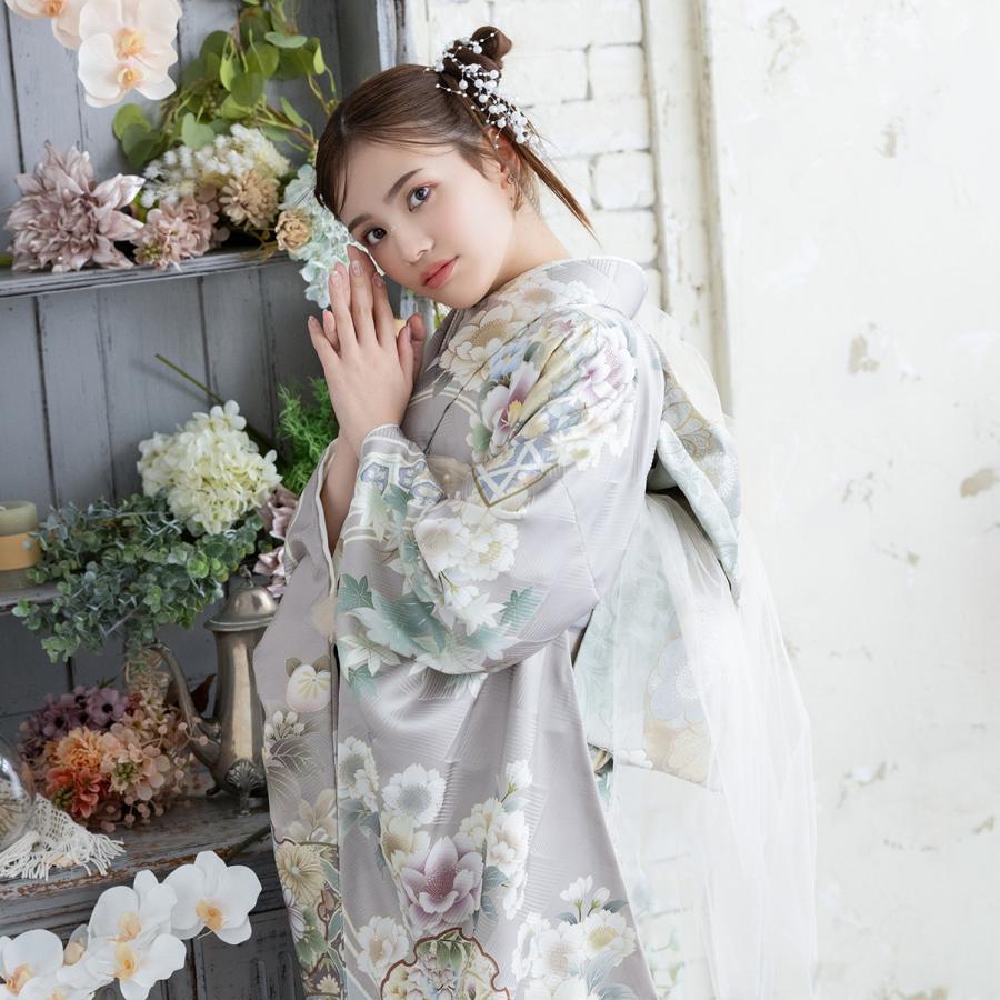 【新作】お誂え付き振袖フルセット/RF-34/ラフィネモカ/トラッド/グレージュ/振袖/購入/ブランド/成人式/卒業式/結婚式/着物/フルセット |  | 07