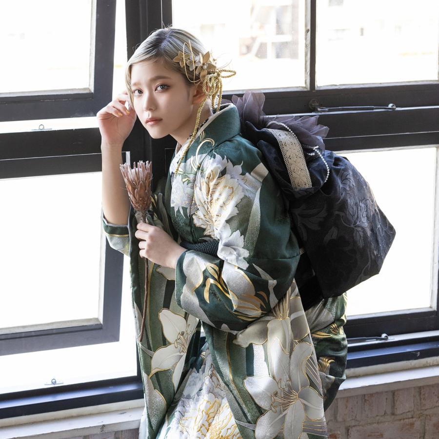 【新作】お誂え付き振袖フルセット/RF-35/ラフィネモカ/フィズ/エヴァーグリーン/振袖/購入/ブランド/成人式/卒業式/結婚式/着物/フルセット |  | 11