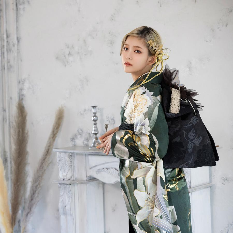 【新作】お誂え付き振袖フルセット/RF-35/ラフィネモカ/フィズ/エヴァーグリーン/振袖/購入/ブランド/成人式/卒業式/結婚式/着物/フルセット |  | 03