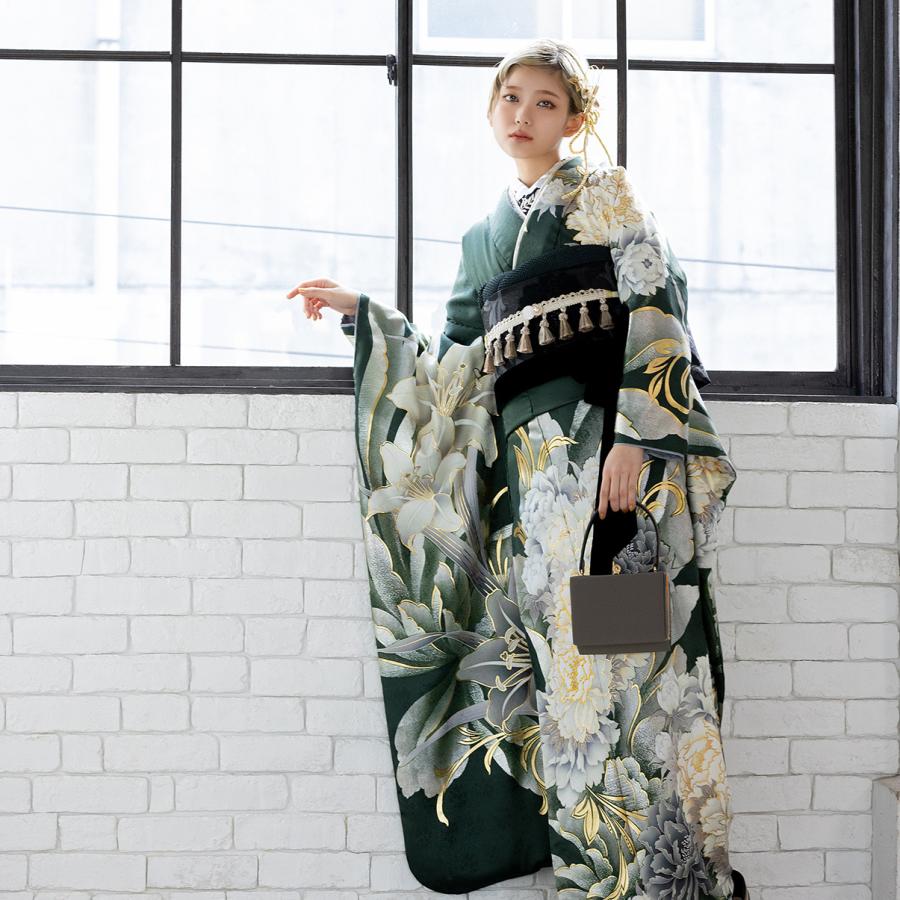 【新作】お誂え付き振袖フルセット/RF-35/ラフィネモカ/フィズ/エヴァーグリーン/振袖/購入/ブランド/成人式/卒業式/結婚式/着物/フルセット |  | 05