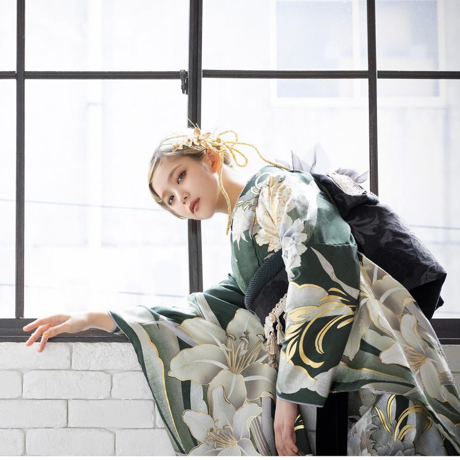 【新作】お誂え付き振袖フルセット/RF-35/ラフィネモカ/フィズ/エヴァーグリーン/振袖/購入/ブランド/成人式/卒業式/結婚式/着物/フルセット |  | 07