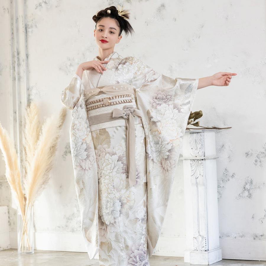 【新作】お誂え付き振袖フルセット/RF-36/ラフィネモカ/Fiz/パールホワイト/振袖/購入/ブランド/成人式/卒業式/結婚式/着物/フルセット |  | 05