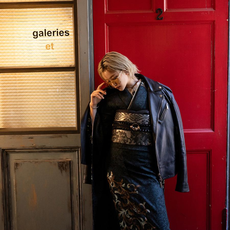 【新作】お誂え付き振袖フルセット/RF-37/ラフィネモカ/エキゾティカ/ブラックグリーン/振袖/購入/ブランド/成人式/卒業式/結婚式/着物/フルセット |  | 04