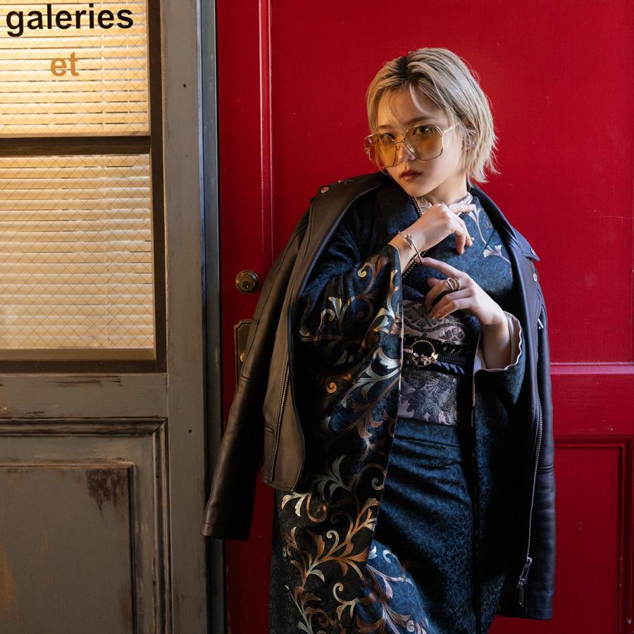 【新作】お誂え付き振袖フルセット/RF-37/ラフィネモカ/エキゾティカ/ブラックグリーン/振袖/購入/ブランド/成人式/卒業式/結婚式/着物/フルセット |  | 05