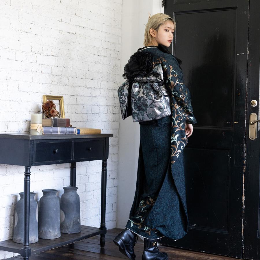 【新作】お誂え付き振袖フルセット/RF-37/ラフィネモカ/エキゾティカ/ブラックグリーン/振袖/購入/ブランド/成人式/卒業式/結婚式/着物/フルセット |  | 08