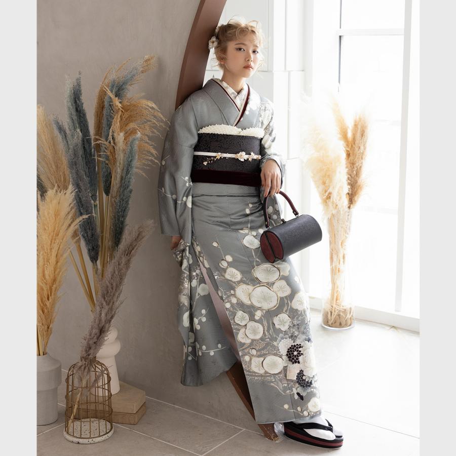 【最新作】お誂え付き振袖フルセット/RF-56/ラフィネモカ/プラチナヴィンテージ/購入/振袖/ブランド/成人式/卒業式/結婚式/着物/フルセット |  | 01