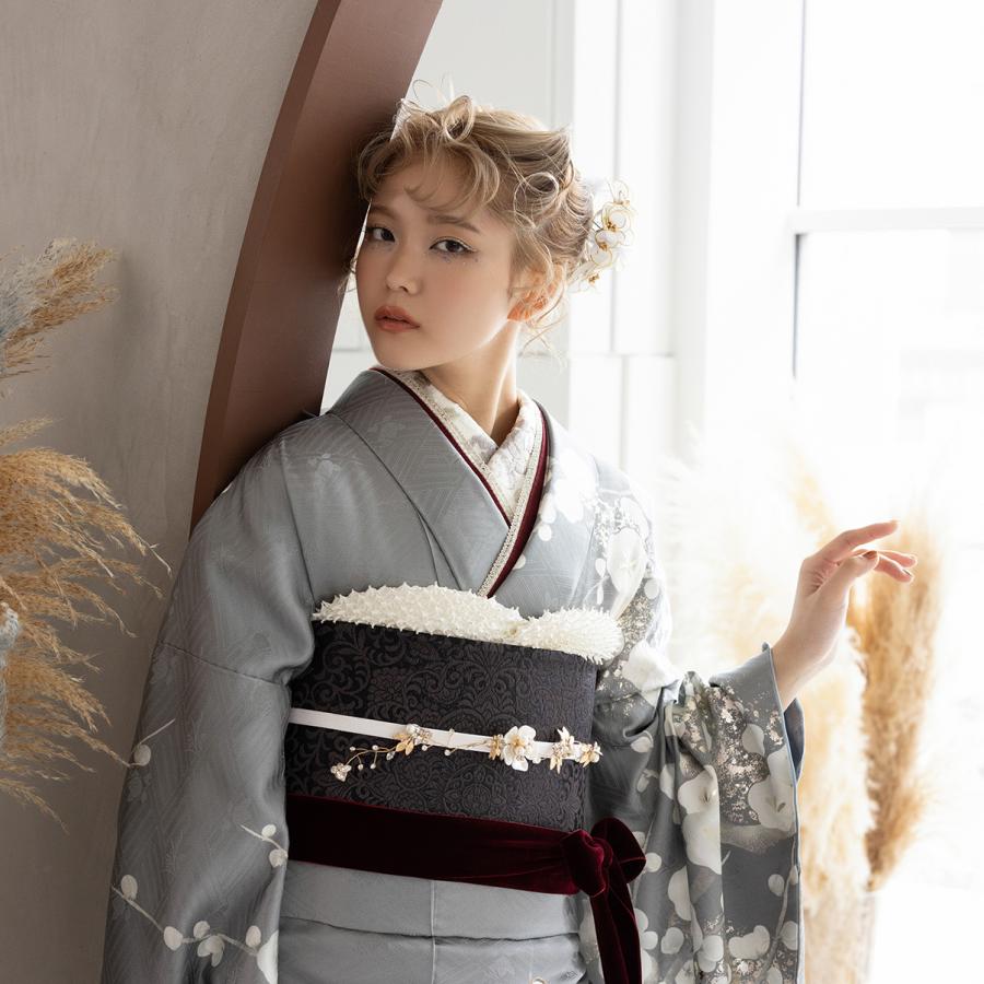 【最新作】お誂え付き振袖フルセット/RF-56/ラフィネモカ/プラチナヴィンテージ/購入/振袖/ブランド/成人式/卒業式/結婚式/着物/フルセット |  | 02