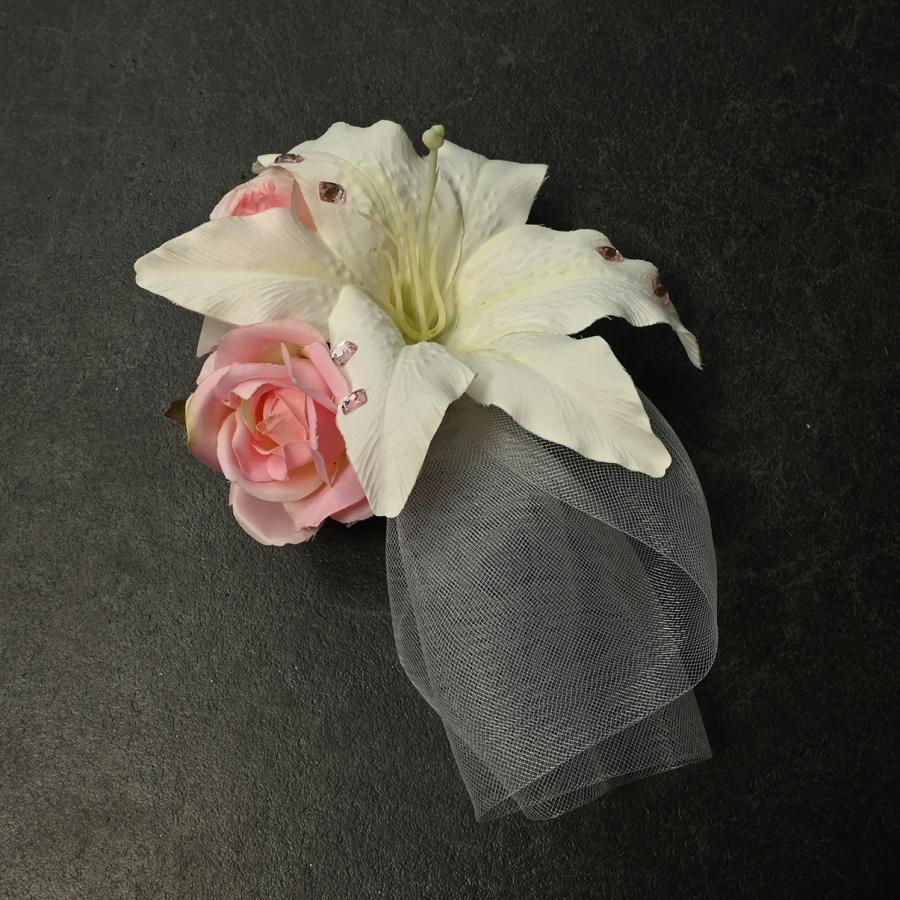 【激安】【在庫処分品】【少々難有り】髪飾り/RNB-004/百合/コーム/着物/女性用/成人式/卒業式/ | 