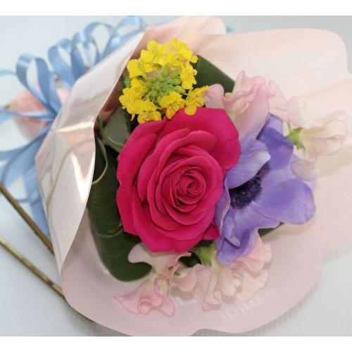 2ヶからの ミニ花束 ミニブーケ 生花 ラウンドタイプ : スタジオHiro