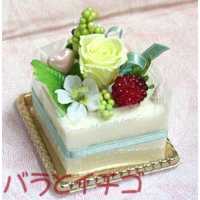 プリザーブドフラワーのミニフラワーケーキ  エンゼル テディベア  ハート イチゴ ハロウィン クリスマス サンタ |  | 02