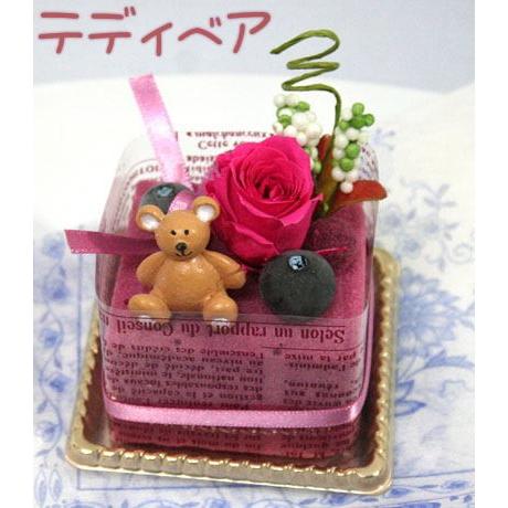 プリザーブドフラワーのミニフラワーケーキ  エンゼル テディベア  ハート イチゴ ハロウィン クリスマス サンタ |  | 03