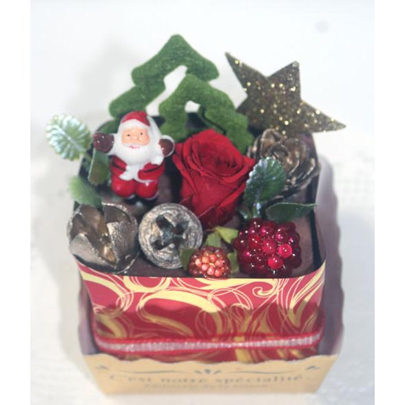 プリザーブドフラワーのミニフラワーケーキ  エンゼル テディベア  ハート イチゴ ハロウィン クリスマス サンタ |  | 07