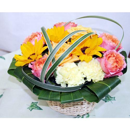 エターナル・サンフラワー 生花 アレンジメント 【地域限定送料無料】スタジオＨｉｒｏのフラワーギフト |  | 02